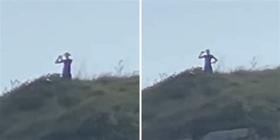 Far Away Angle of Super tall 'Aliens' Spotted on Camera in Brazil.