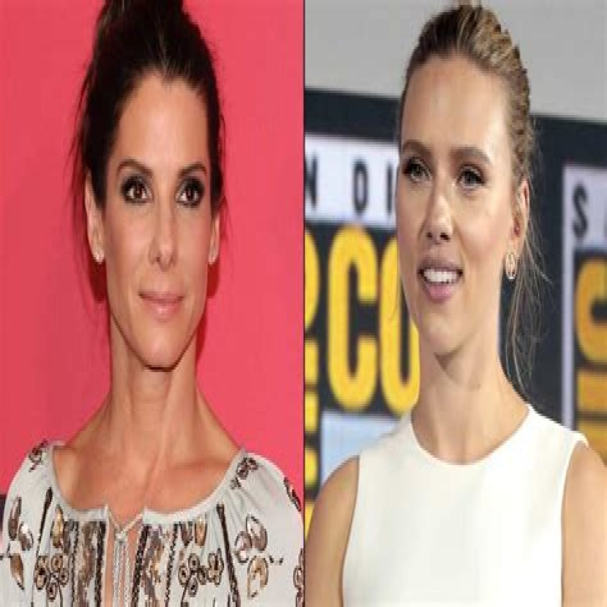 Sandra Bullock and ScarJo Lock Lips