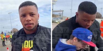 Saquon Barkley Has Emotional Meeting W/ 11-Year-Old Snubbed By Cowboys Star
