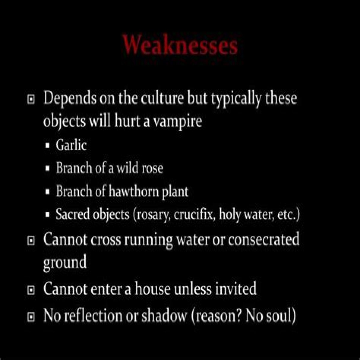 Unveiling The Shadows: Understanding Vampire Weaknesses